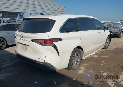 2021 Toyota Sienna Le z USA, uszkodzony, nr VIN 5TDKRKEC1MS012500